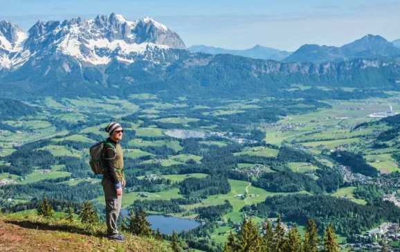 dave takes in the spectacular views over the wilder kaiser region daniel wildey