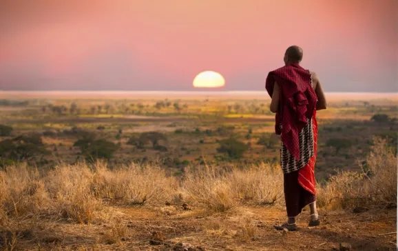 istock 22094303 xxlarge masai warrior at sunset
