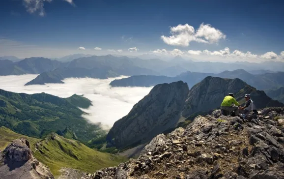 walkers on mountain