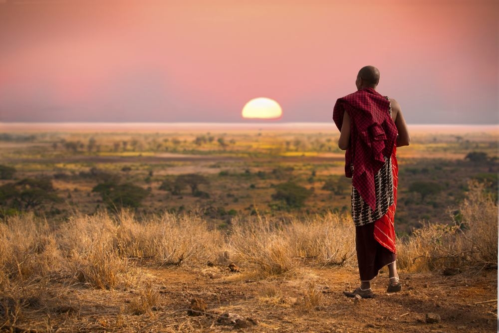 istock 22094303 xxlarge masai warrior at sunset