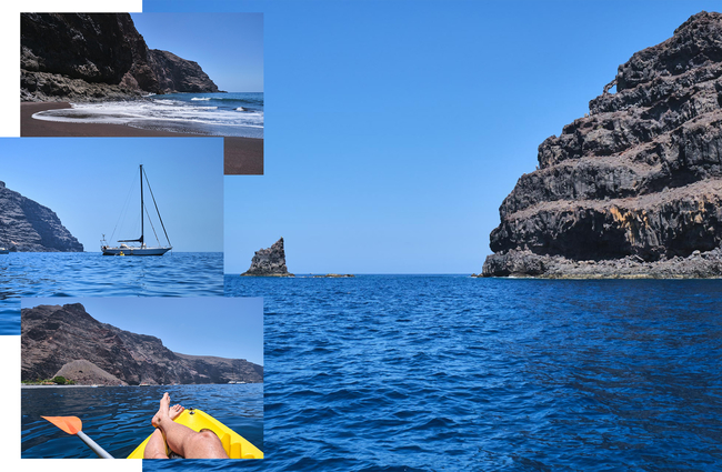 La Gomera Walking Canary Islands Hiking Adventure Dan WildeyDJWA2894 3648 Collage 2 Blue