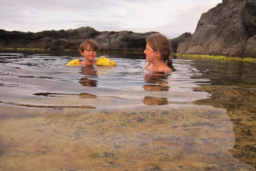 Lunchtime swim Azores