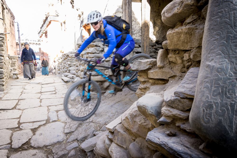 Negotiating the narrow alleyways of Kageni, Nepal ©Donald Shearer.jpg