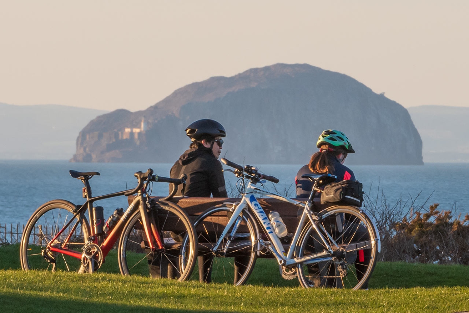 cyclists-bass-rock-east-lothian-scotland