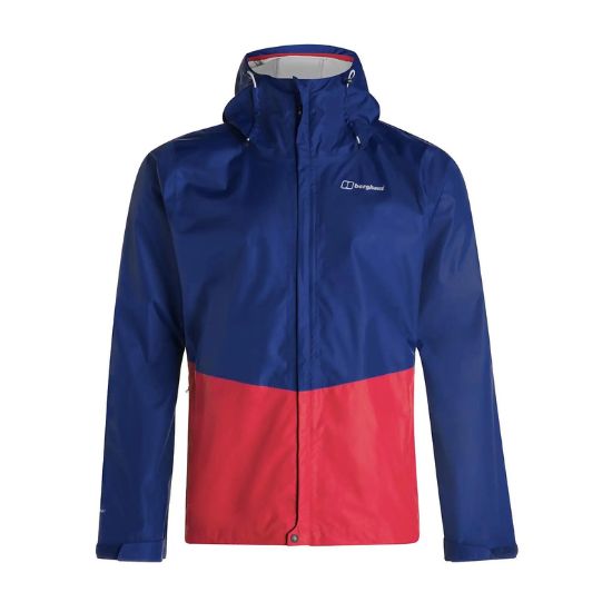 Men's Deluge Vented Waterproof Jacket - Blue / Red