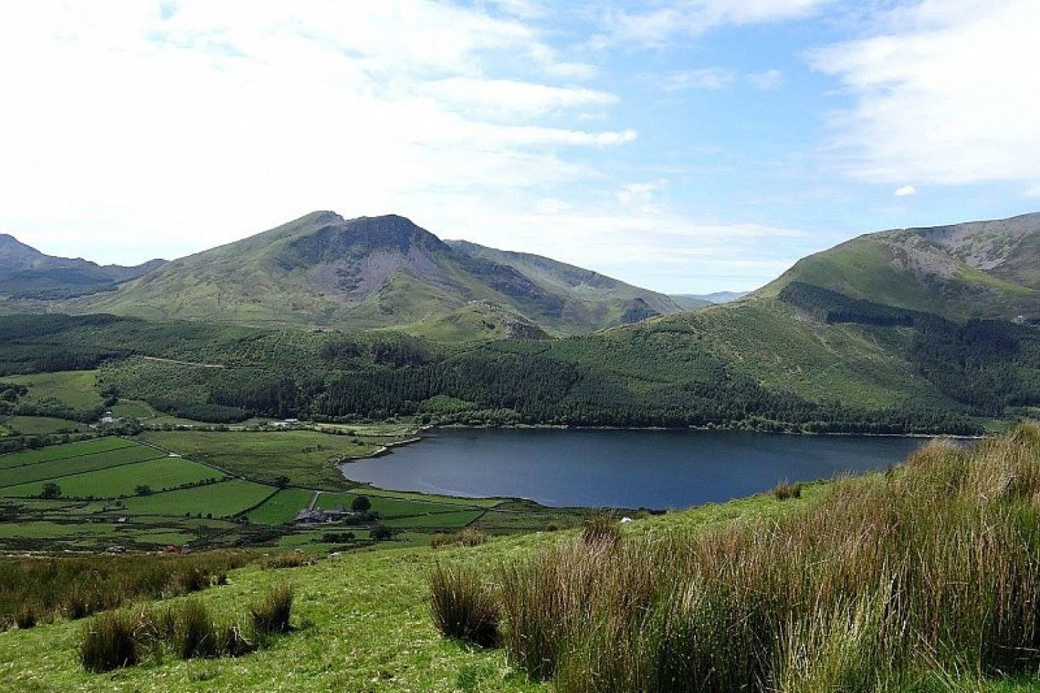 View of Cwellyn Lake and Campsite from Snowdon Ranger Path