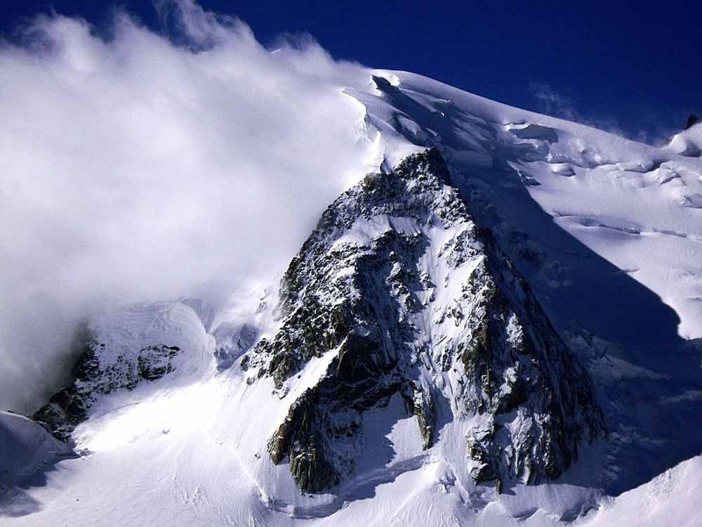 dom mountains in the swiss alps