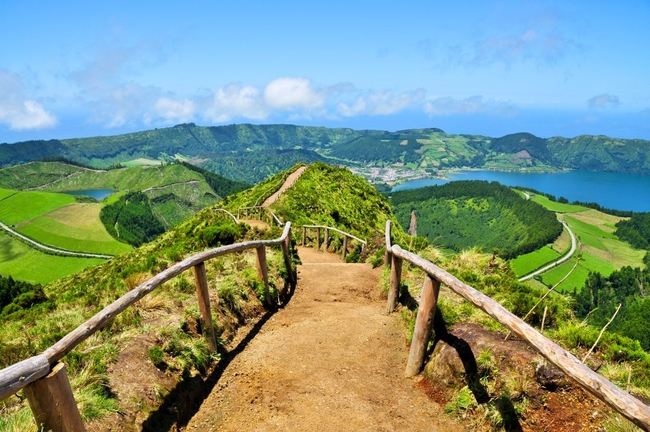 Hiking path along crater lakes of Sao Miguel, The Azores.jpg