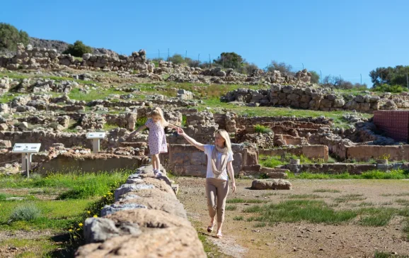 Family exploring Zakros Crete CREDIT Crete Tourism