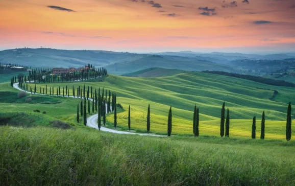 wonderful rolling countryside of tuscany