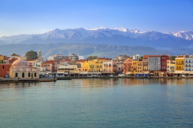Old Venetian port of Chania, Crete.jpg