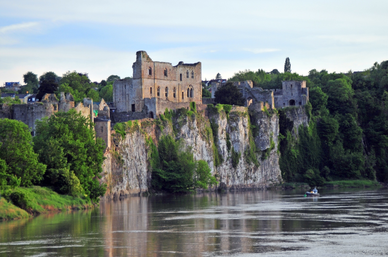 River Wye Gloucestershire Way Walk Chepstow Castle 