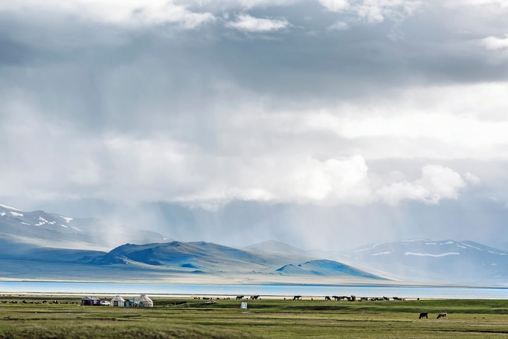 spectacular kygryzstan yurts on lake sonkol