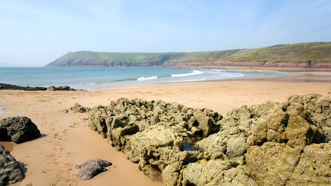 UK, Wales, Pembrokeshire, Manorbier Bay.jpg