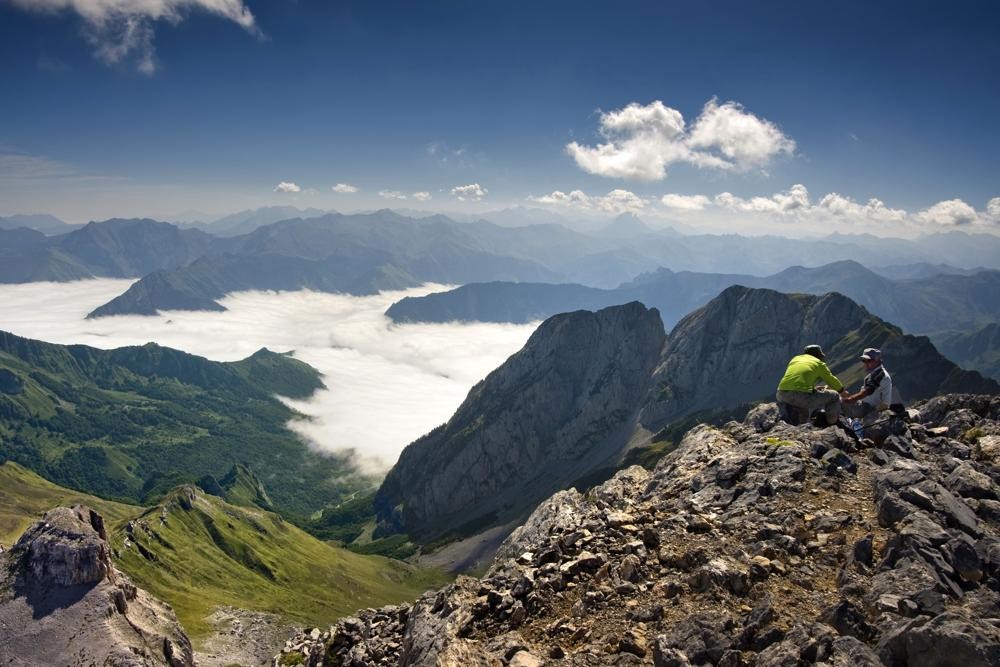 walkers on mountain