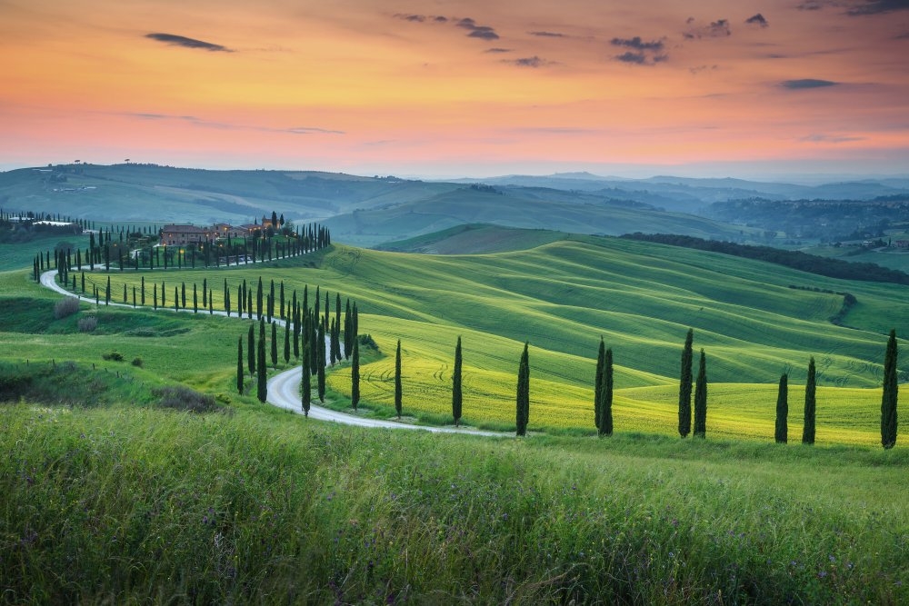 wonderful rolling countryside of tuscany