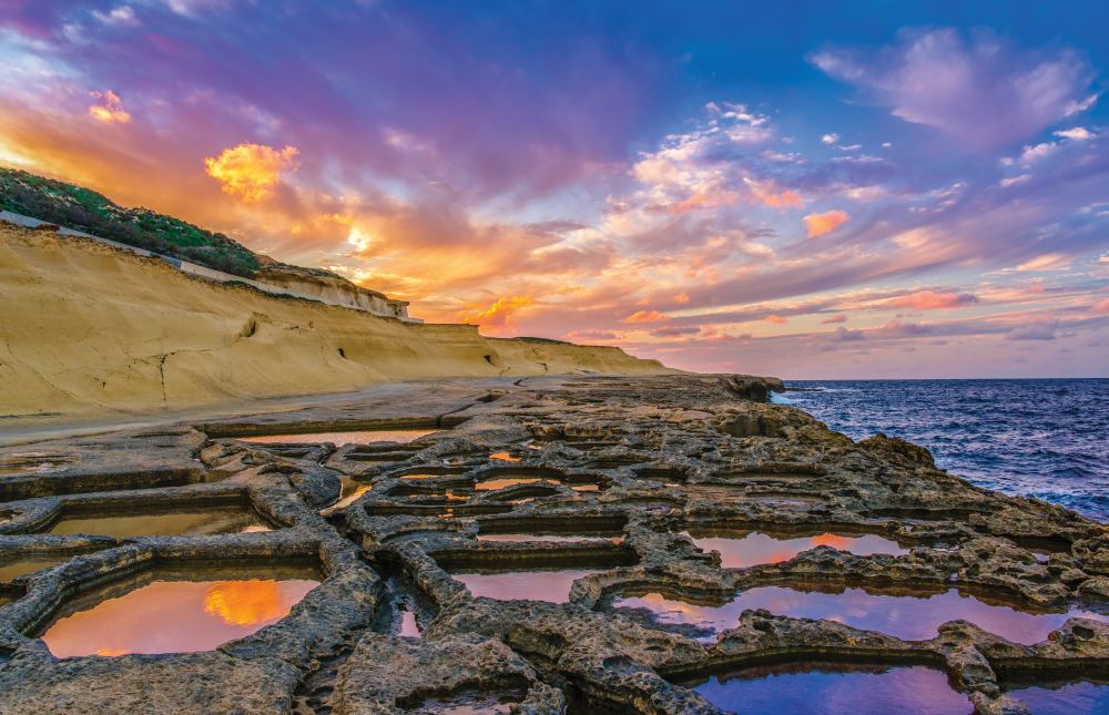 Xwenki Bay Salt Pans in Gozo