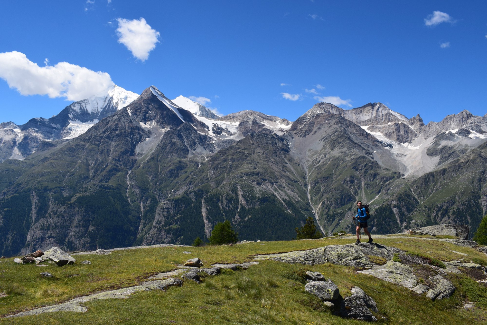Hiking day one of the Europaweg trail from Grascehen to Europahutte 8 Haute Route