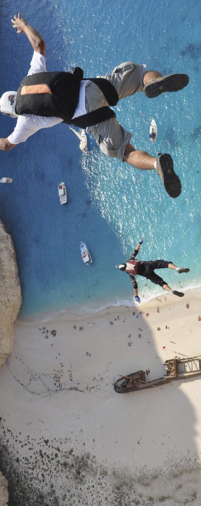 BASE jumping Zakynthos Red Bull