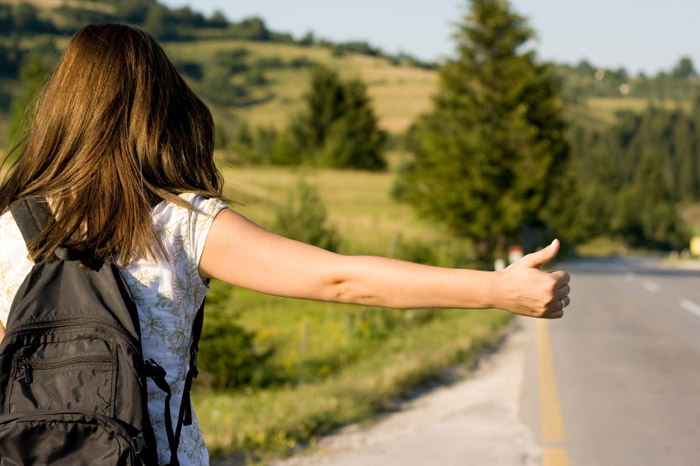 Hitchhiking Adventure Travel Road
