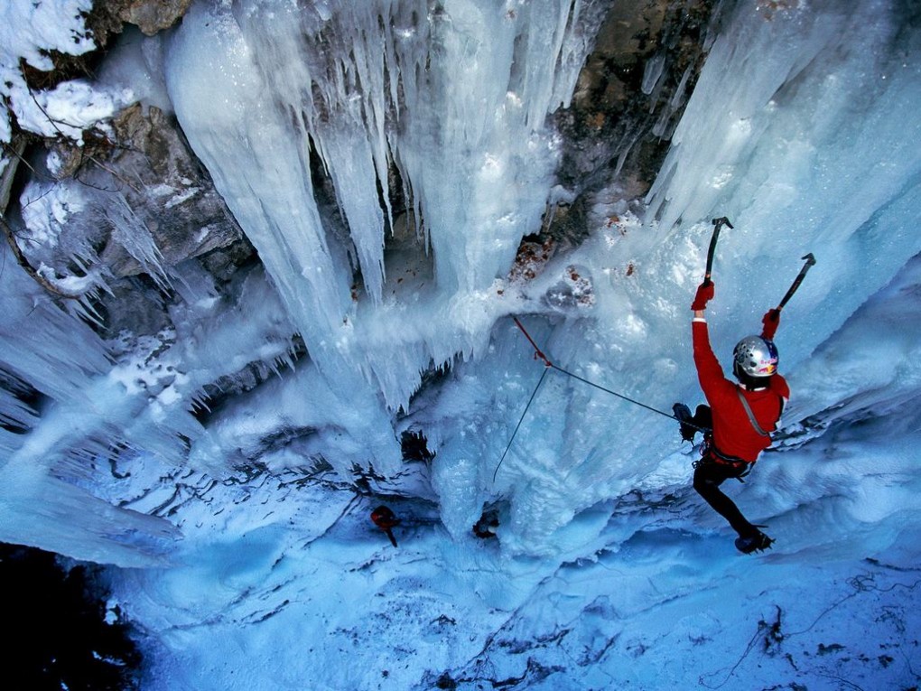 Ice Climbing, Gorges De Ballandaz, Savoie, France Photo Red Bull