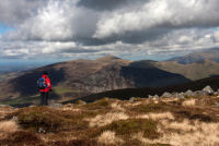 walker in snowdonia