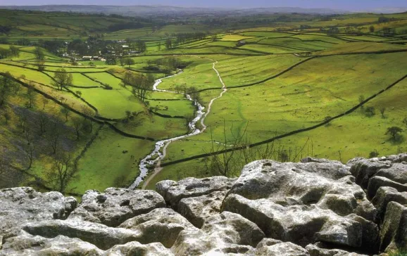 1936 limestone pavement above malham cove malhamdale